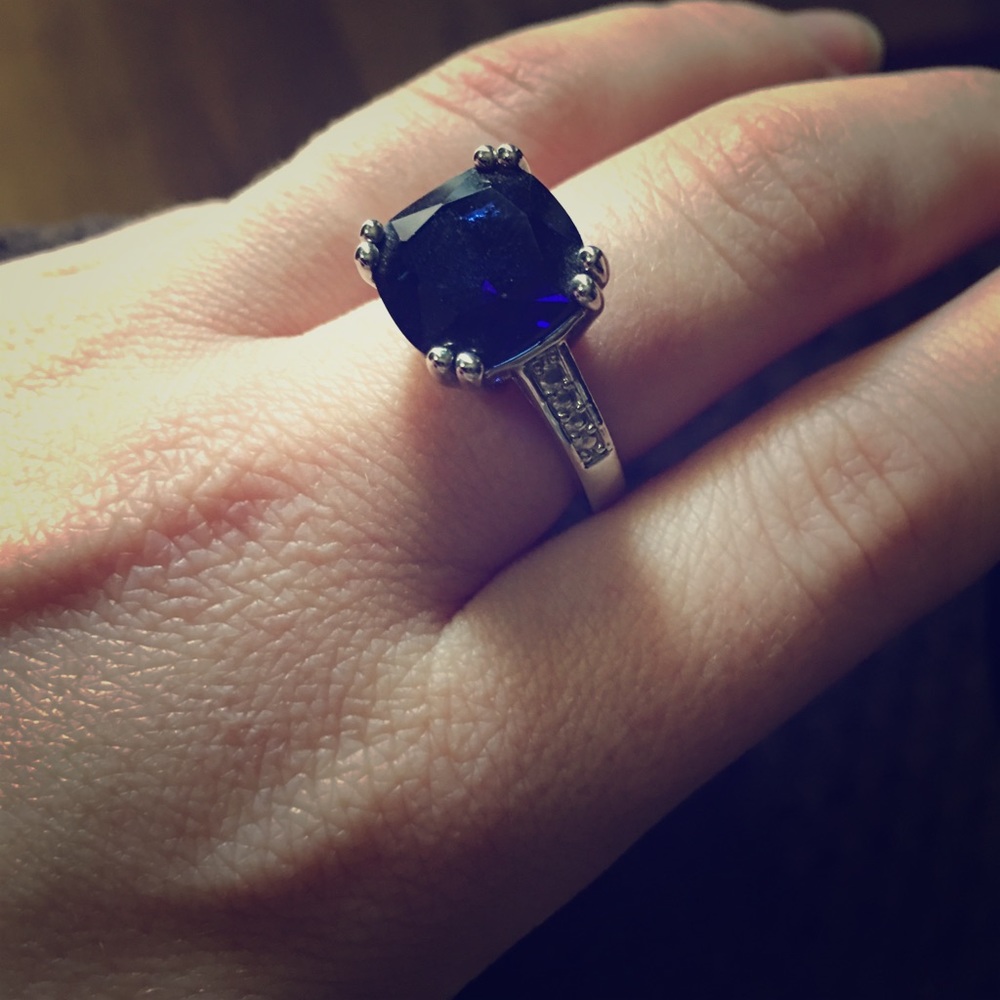 Sapphire Silver Ring